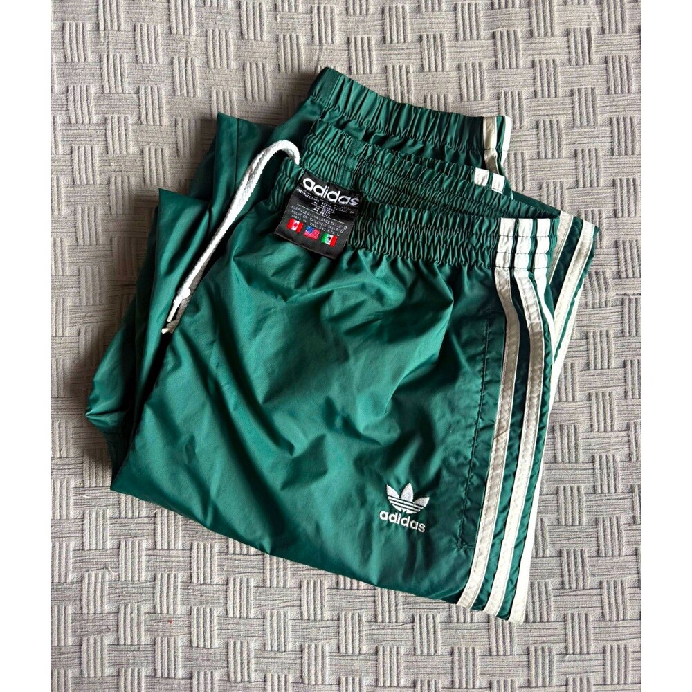 Vintage Adidas Nylon Pants Track Men’s Large 90s Sweatpants Satin Shiny Retro